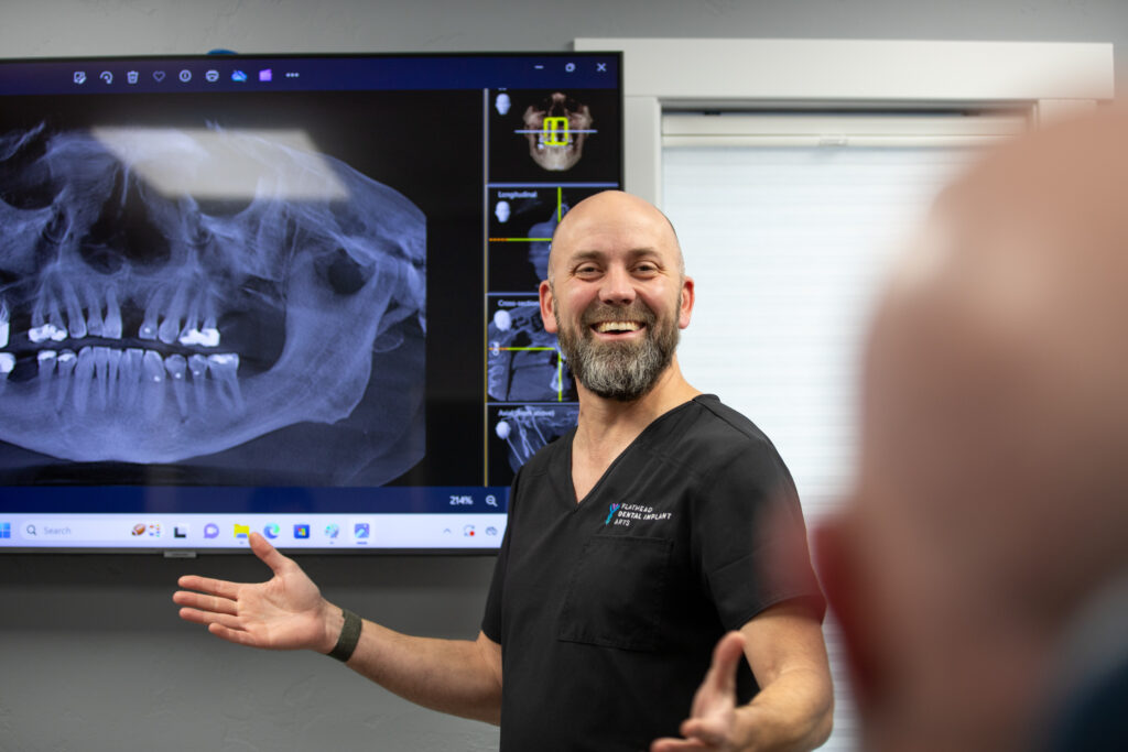 dr dodrill explaining the dental implant process.